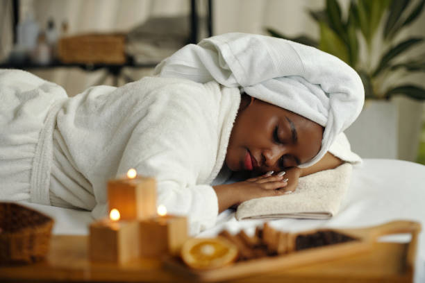 Relaxing and Rejuvenating at Spa Session With Towel Wrap