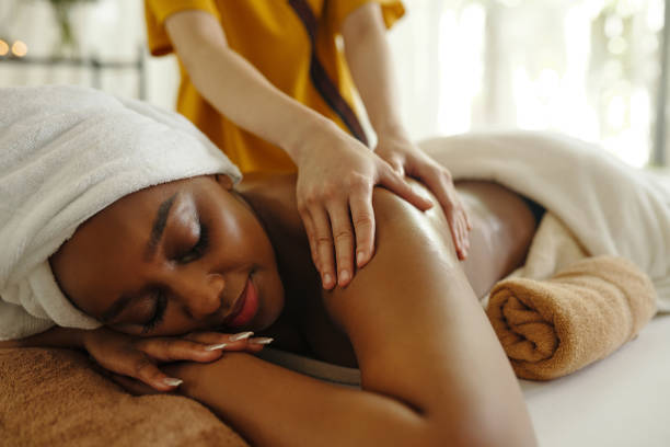 Relaxing Therapeutic Massage Session in Tranquil Spa Setting