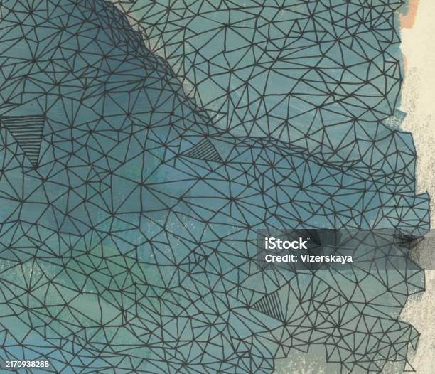 Abstract Hand Mesh Hand Drawings Mesh Structure Stock Illustration - Download Image Now ...