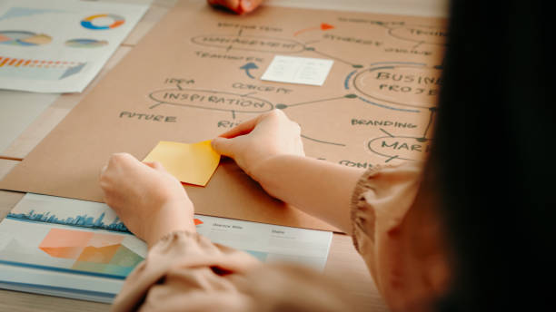 istock Team Collaborating on Business Strategy with Mindmap and Goal Planning in a Modern Office 2170938927