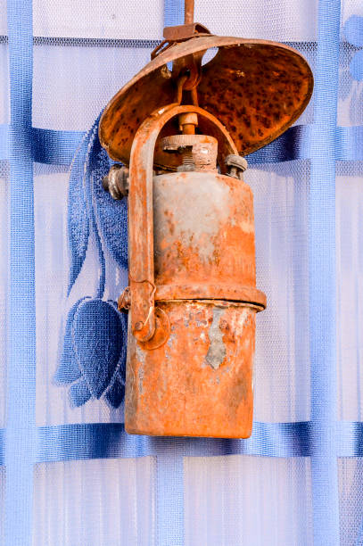 Close up oil lamp