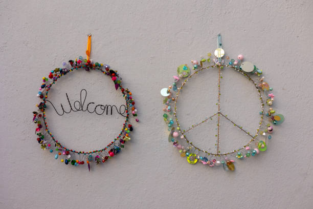 The necklaces are displayed in store