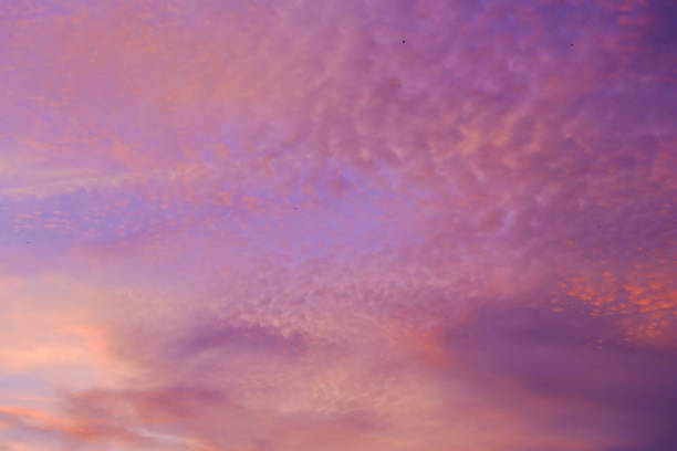 Beautiful colorful clouds in the sunset sky. Abstract composition of dramatic sky.