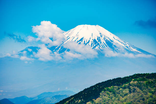 istock Mount Fuji and white clouds blowing in the wind 2170956649