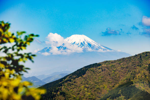 istock Mount Fuji and white clouds blowing in the wind 2170956685