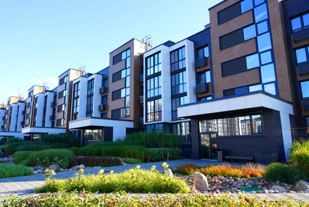 istock Modern residential building in contemporary architecture. 2170959628