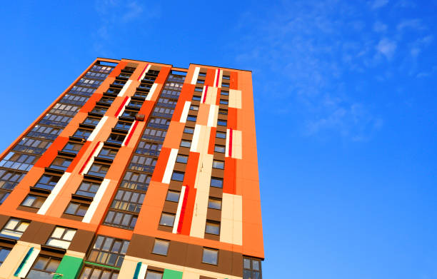 istock Skyscraper facade. Modern High rise residential facade. 2170960161