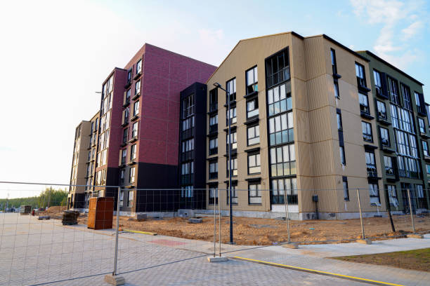 istock New Modern complex of apartment building on Construction site 2170960987