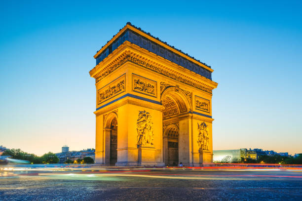 istock Arc de Triomphe, the most famous monuments in Paris, France 2170963040
