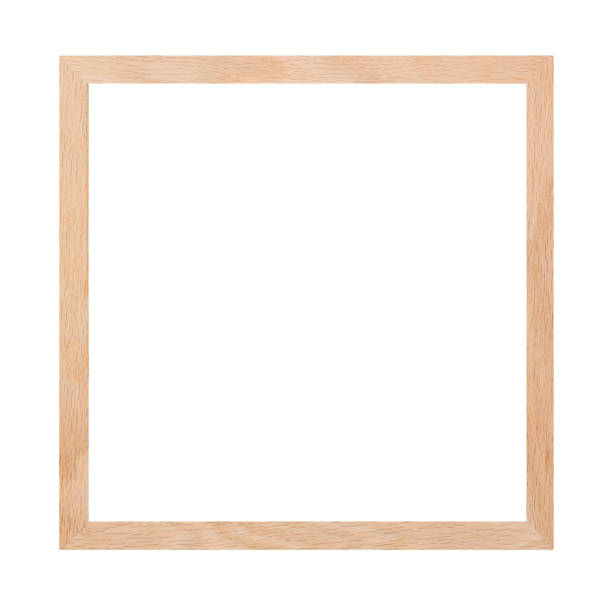 istock Light wooden square picture frame isolated on a white background. 2170964389