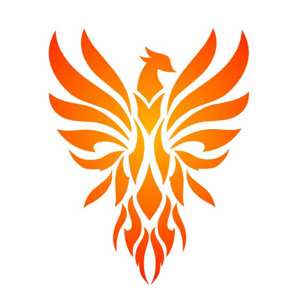 tribal art design symbols fire phoenix illustration vector graphic of tribal art design symbols fire phoenix firebird logo stock illustrations