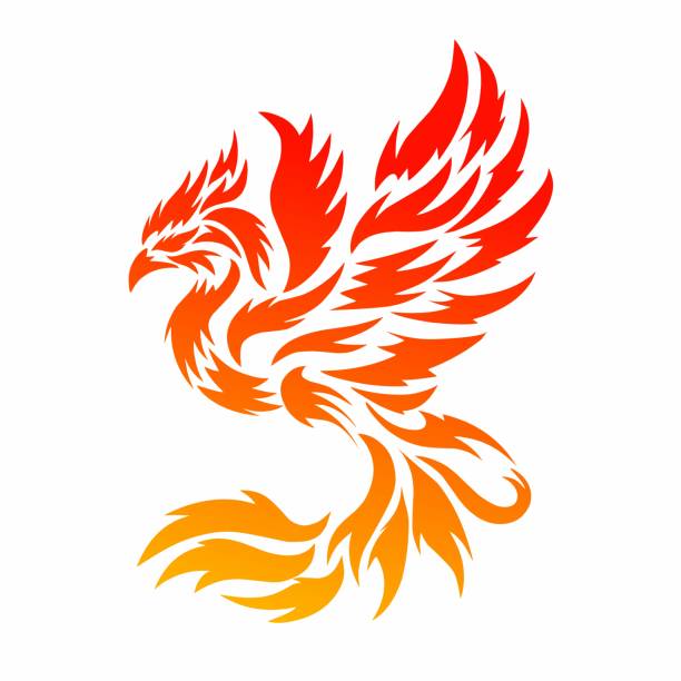 tribal art design symbols fire phoenix illustration vector graphic of tribal art design symbols fire phoenix firebird logo stock illustrations