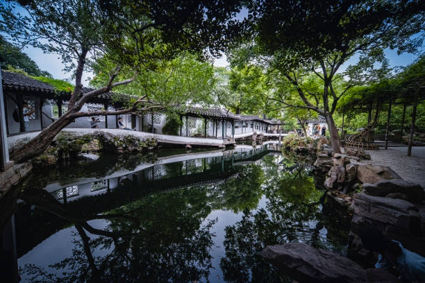 This is a Chinese classical private garden landscape