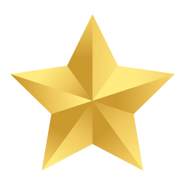 istock Gold star. Award symbol. Christmas decoration. Simple star icon. Vector illustration. 2170972408