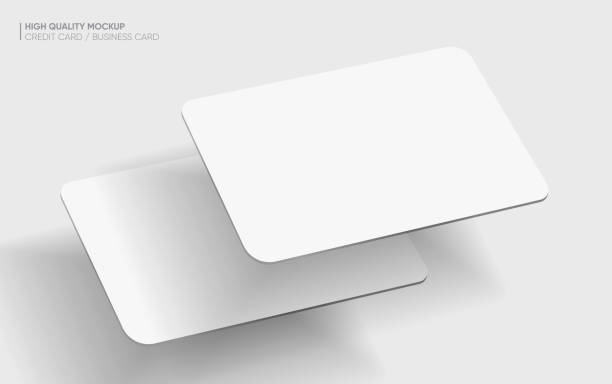 istock Business card mockup for your design template. Blank empty credit card mockup. 2170973192
