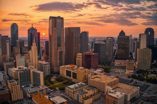 Free Stock Photo of Skyline of modern high-rise buildings at sunset ...