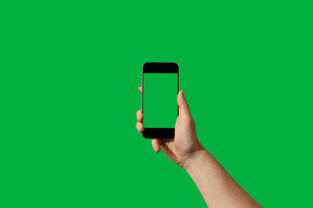 istock Chroma Key Phone with Green Background 2170982343