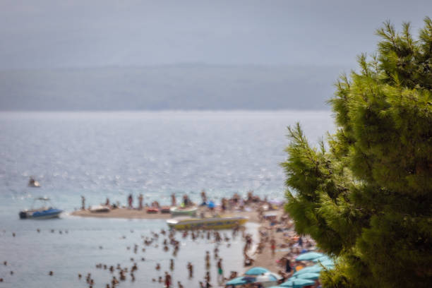Zlatni Rat is the most popular beach on Adriatic Sea. Brac Island - Croatia.