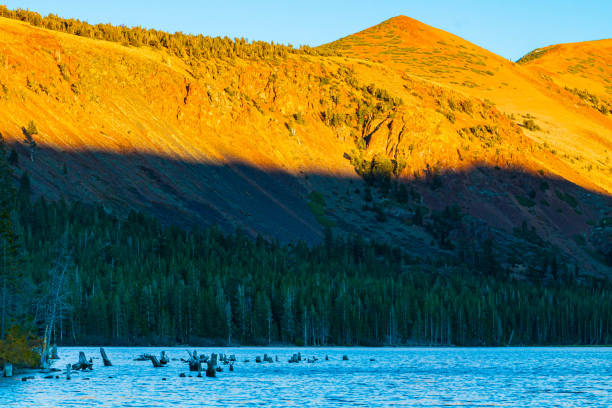 Sunset on the Eastern Sierra Mountains Above Lake Mary, Mammoth Lakes, California, USA