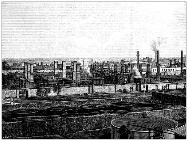 istock Antique Illustration: Baku, oil works 2170985212