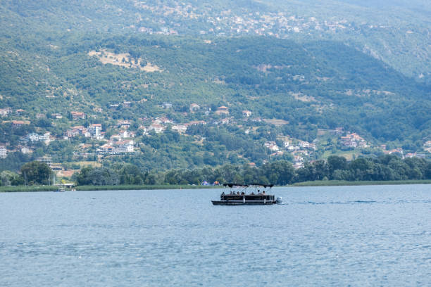 Touristic boat on Ohrid lake North Macedonia