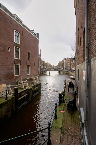 istock narrow canal flanked by red-brick buildings 2170989392