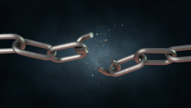 istock Breaking chain freedom and liberty concept, 3D rendering 2170989419