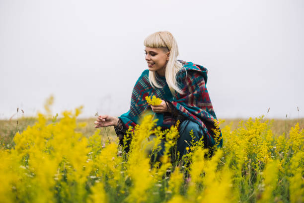 Close-Up Of Cropped Hand Holding Yellow Flowers