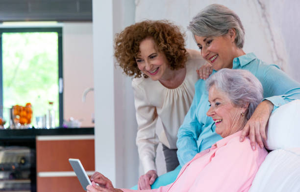 istock Senior Mother and two daughters portrait 2170992234