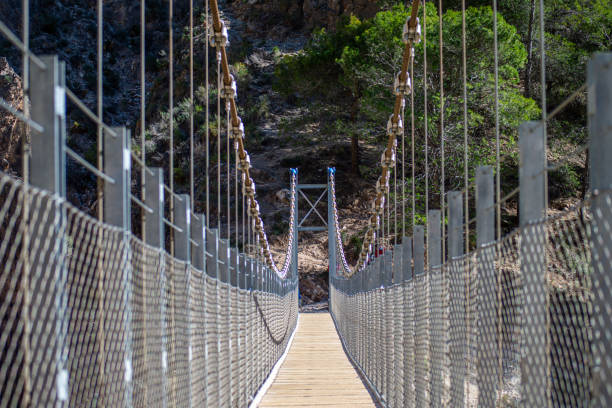 istock Trail to Colgante bridge (Puente Colgante El Saltillo) over Almanchares river 2170994029