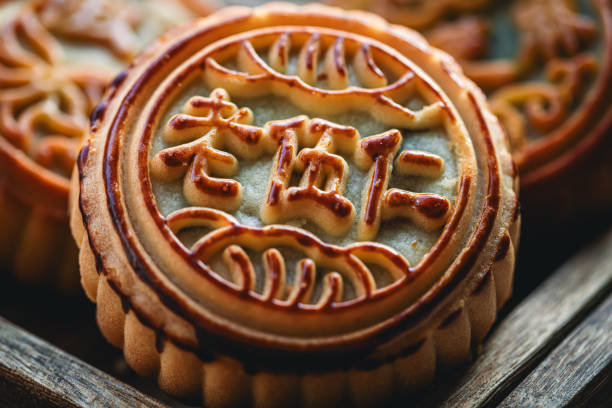 Mooncakes for Mid-Autumn Festival macrophotography