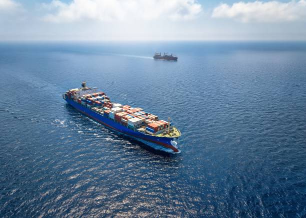 istock High aerial view of a industrial container cargo ship 2171000145