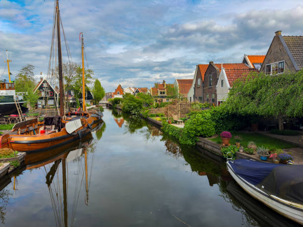 rural dutch traditional country small old town Edam, Netherlands