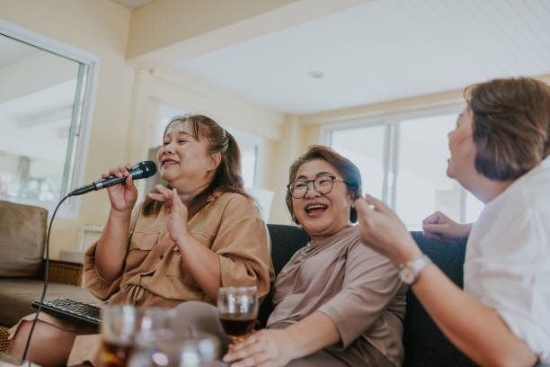 istock Asian Generation x enjoy singing karaoke with friends. 2171002684