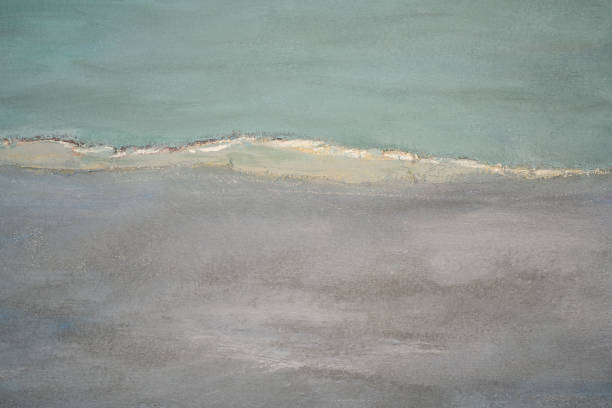 Abstract light gray and light green color hand painted canvas background