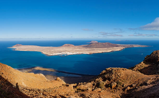La Graciosa island panorama, Lanzarote, Canary islands, Spain