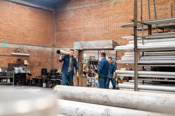 istock Industrial workers in a factory. 2171015855