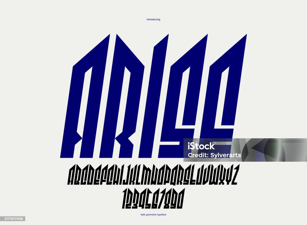 Sharp Styled Letters Sharp And Bold Italic And Tall Vector Display Font For Logo Condensed ...