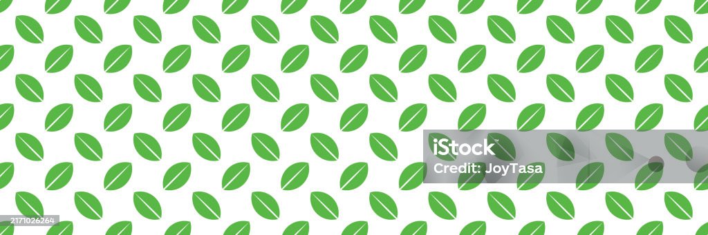 Horizontal Leaf Pattern Horizontal Seamless Of Green Leaves Design For Pattern And Background ...