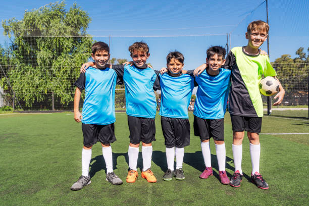 istock Young Soccer Players Smiling on the Field 2171026409