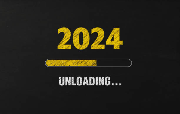 istock 2024 And Progress Bar Chalk Drawing On Blackboard 2171028214