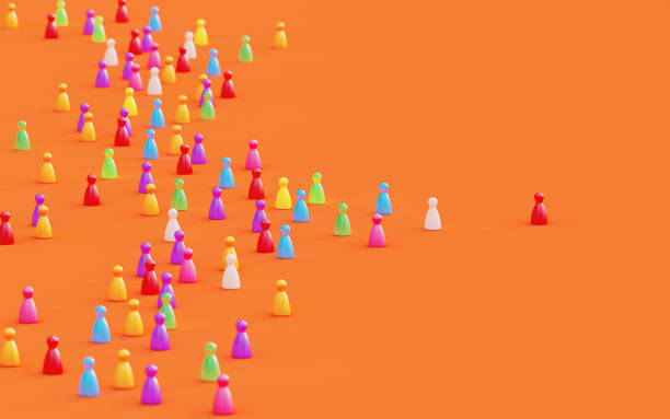 istock Colorful Pawns On Orange Background 2171028677