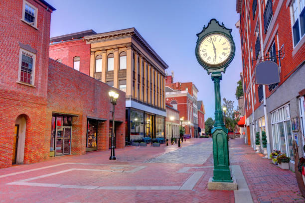 Essex Street in Salem, Massachusetts stock photo