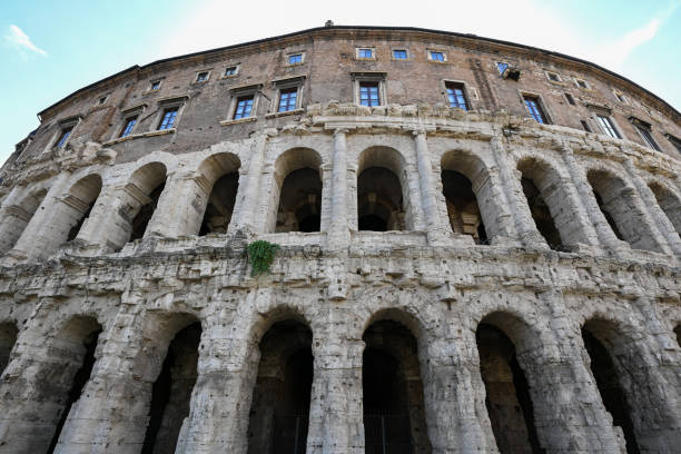 Temple of Hadrian colonnade, constructed 145 CE on the Campus Martius area.