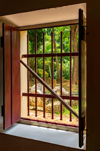 istock Open window of old colonial house 2171041410