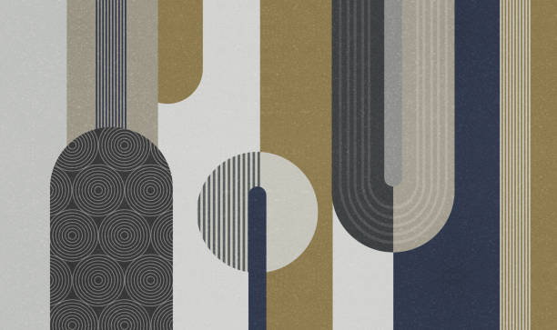 istock carpet geometric pattern artistic background wall. Gray lines, and black circles on light marble background. Interior bedroom wall home decor. 3d modern minimalist mural wallpaper. 2171042605