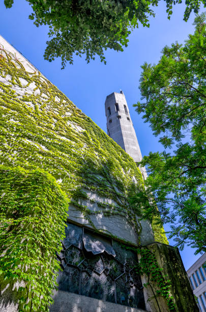 istock Decorative vines covering a modern cathedral in Frankfurt 2171050947
