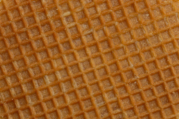 istock A Background of Waffle Texture from a Stroopwafel 2171054466