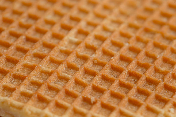 istock A Background of Waffle Texture from a Stroopwafel 2171054477