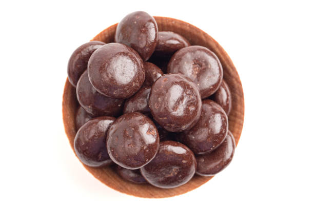 istock Chocolate Covered Cream Filled Mint Candies Isolated on a White Background 2171054830